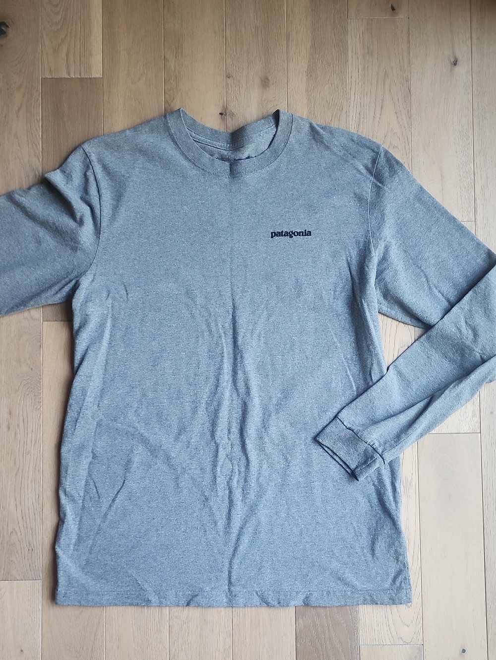 Patagonia Gray Long Sleeve Tee, size small